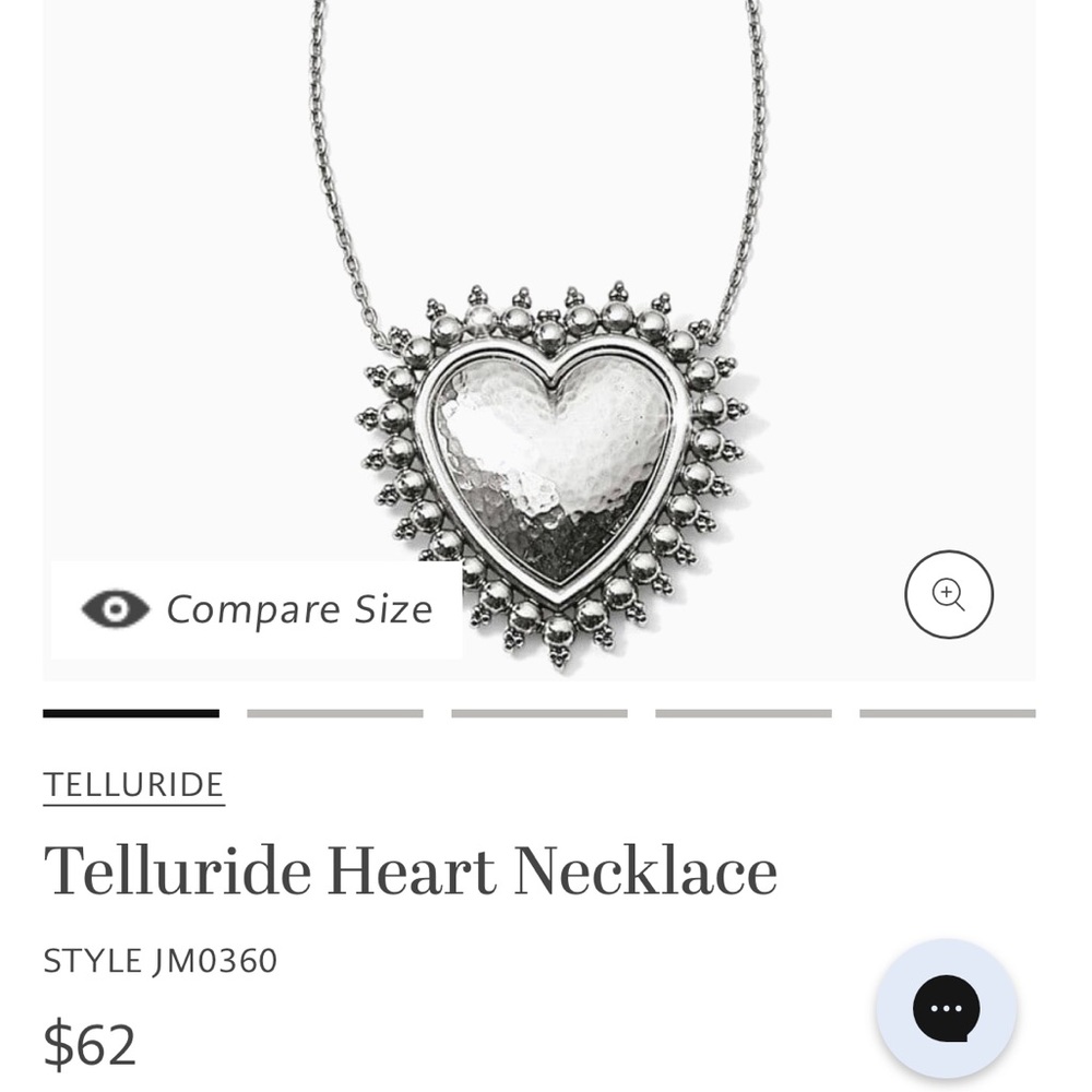 NWT Brighton Telluride Heart Necklace